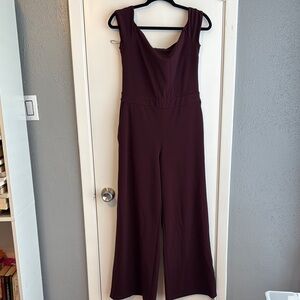 Elegant Burgundy Jumpsuit Maroon